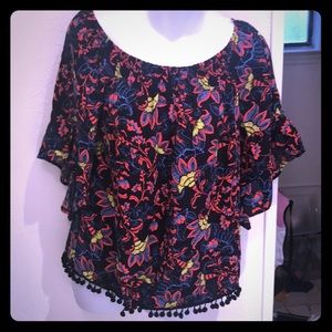 🍬NWOT Bright Floral Off the Shoulder Top SzS🍬
